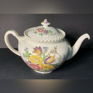 Antique Garden Bouquet Johnson Bros. set of Tea Pot w lid